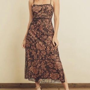 Velvet detailed dress